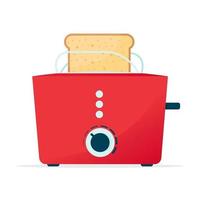 Toaster with bread vector