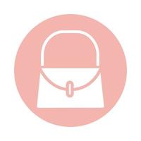 accesorio de bolso del día de la madre icono de estilo de bloque de moda vector