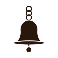 school education bell class supply silhouette style icon vector