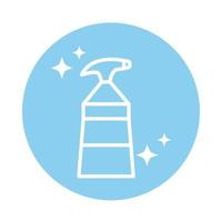 cleaning spray bottle domestic hygiene block color style icon vector