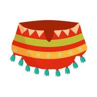 cinco de mayo poncho ropa tradicional vector