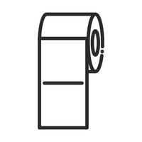 cleaning toilet roll paper domestic hygiene line style icon vector