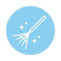 cleaning duster equipment domestic hygiene block color style icon vector