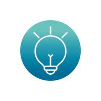 office light bulb idea creativity block gradient style icon vector