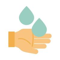 fast hand with water ramadan arabic islamic celebration tone color icon vector