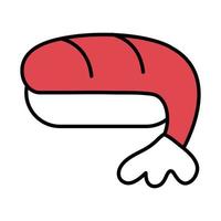 sushi rice fish japanese oriental menu line and fill style icon vector