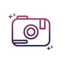 photo camera digital social media gradient style icon vector