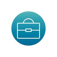 office business briefcase document supply block gradient style icon vector