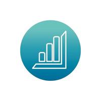 office statistics diagram report financial supply block gradient style icon vector