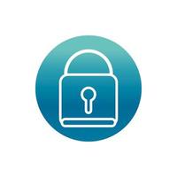 office padlock security protection supply block gradient style icon vector