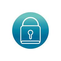 office padlock security protection supply block gradient style icon vector