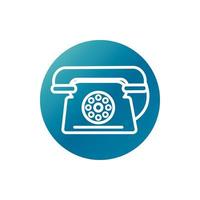 office telephone communication center supply block gradient style icon vector