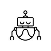 robot autonomous technology character artificial machine linear design vector