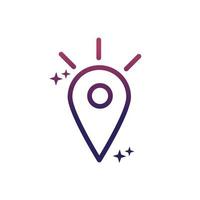 gps pointer location destination social media gradient style icon vector