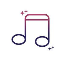 note music social media gradient style icon vector