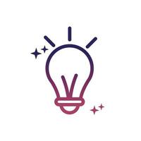 light bulb idea innovation social media gradient style icon vector