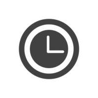 office clock time hour supply silhouette on white background vector