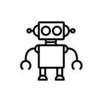 robot technology character artificial machine linear design vector