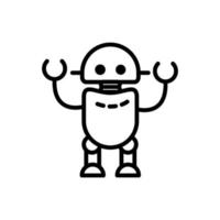 robot machine character technology artificial linear design vector