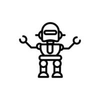 robot innovation technology character linear design vector