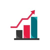 growth chart arrow economy money business finance vector