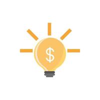 light bulb bright money business finance vector