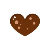 chocolate shaped heart sweet confectionery snack food candy vector