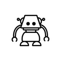 robot smart technology character artificial machine linear design vector
