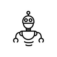 robot mascot technology character artificial machine linear design vector