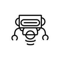 robot machine industry technology character linear design vector