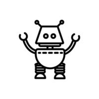 robot engineering technology character artificial linear design vector