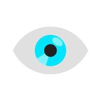 Eye flat style design vector illustration isolated on white background icon sign