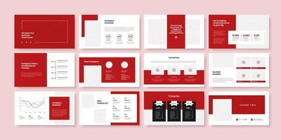 Business minimal slides presentation template vector