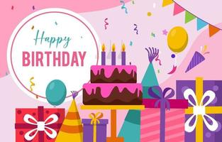 Happy Birthday Celebration Background vector