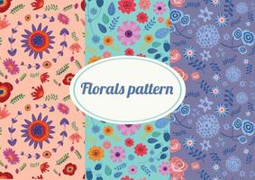 colourful florals pattern background vector illustration