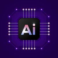 Artificial intelligence concept vector