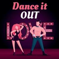 Dance it out banner vector