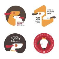 Illustrations concept National puppy day. Vector illustrate.