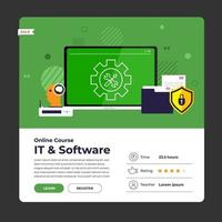 Online course education vector