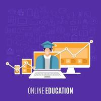 Online educations concept vector