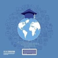 Online educations concept vector