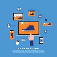 marketing digital de remarketing vector