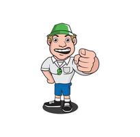 Referee cartoon character design vector