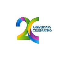 20 Years Anniversary Celebrating Vector Template Design Illustration