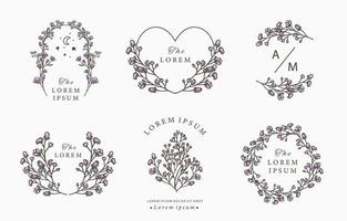 Beauty lavender collection vector