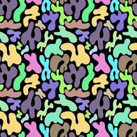 Abstract bright pattern of colored spots. A simple pattern of spots, circles, ovals, and shapes. Abstract style, design for paper, textiles, fabric. Hand drawn vector illustration