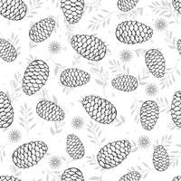 Seamless botanical hand drawn vector background