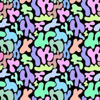 Abstract bright pattern of colored spots. A simple pattern of spots, circles, ovals, and shapes. Abstract style, design for paper, textiles, fabric. Hand drawn vector illustration