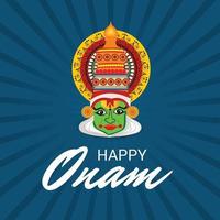 Ilustración vectorial de un fondo de celebración para happy onam vector