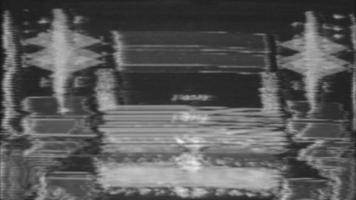 monochroom abstract glitch televisie-effect video